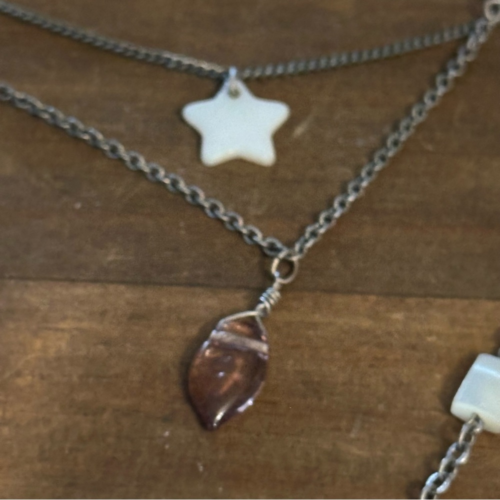 American Eagle Silver Tone Beach Theme Necklace - image 4